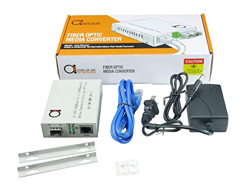 Open Sfp Slot - Gigabit Ethernet - Fiber Optic Media Converter - To Utp Cat5E/Cat6 10/100/1000 Copper – Autosensing - Sfp Slot Supporting Any Mini Gbic/Sfp Gigabit Type - Jumbo Frame & Llf Support #TOP6