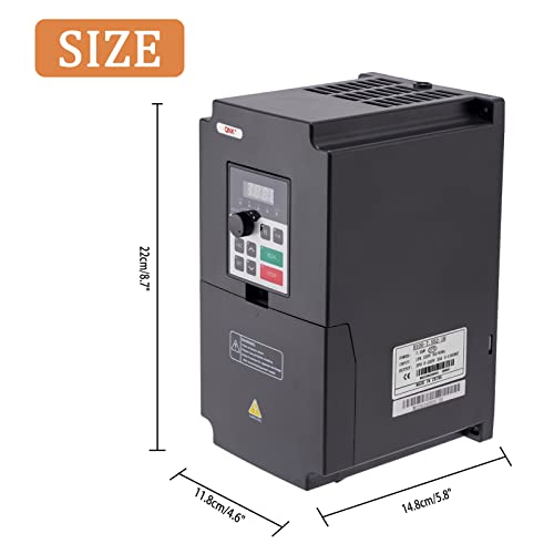 Qnk Vfd Converter Single To 3 Phase Inverter Variable Frequency Drive Cnc Spindle Motor Speed Controller 7.5Kw 10Hp 220V Ac 33A #TOP1