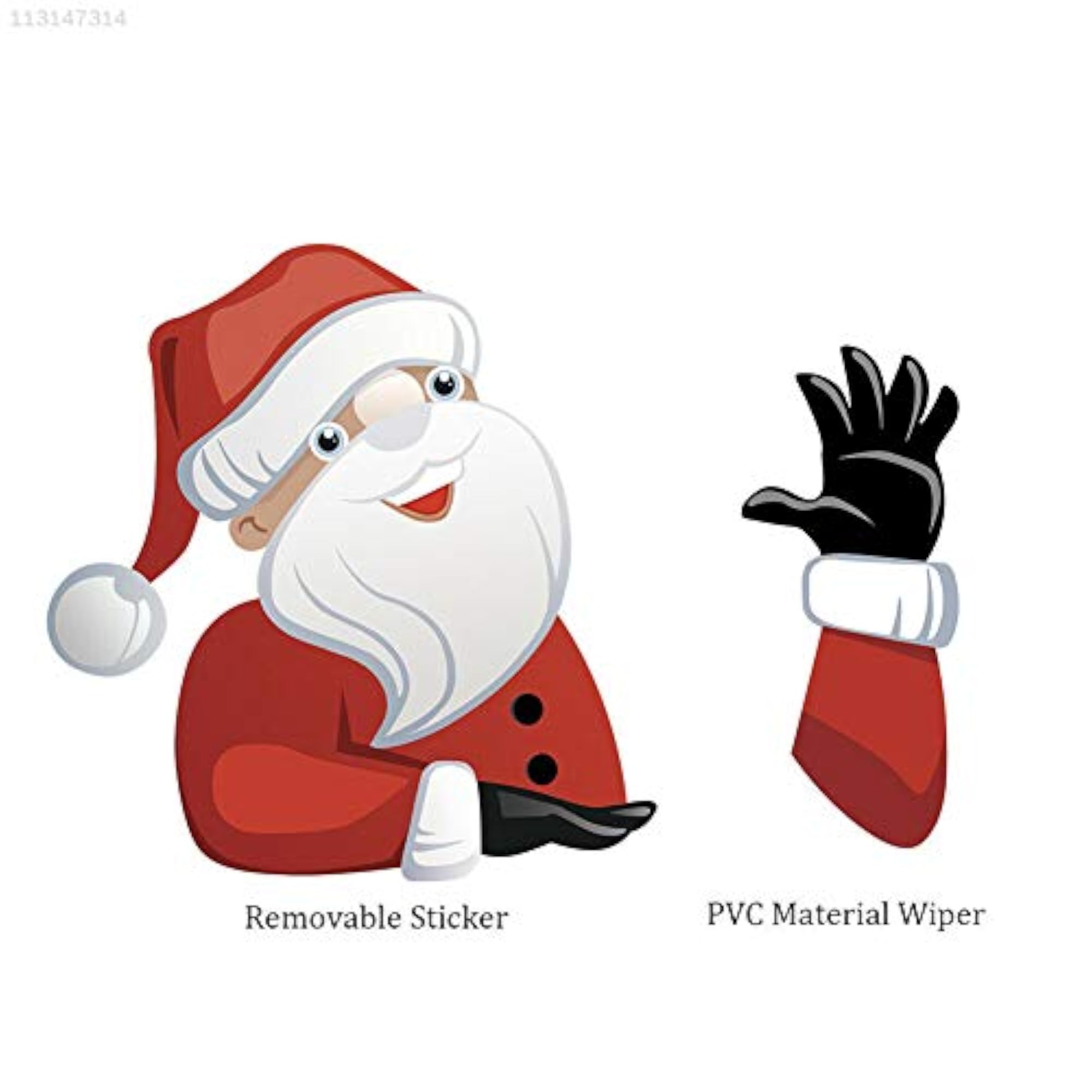 Funny Santa Claus Decoration Window Decal