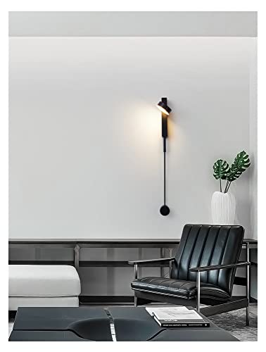 Applique murale LED rotative dorée pour un éclairage de lit orientable