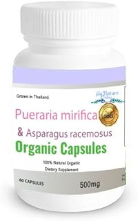 ORGANIC 60CAPS 500mg PUERARIA MIRIFICA Shatavari (Asparagus racemosus) 100% Premium Grade Grown in