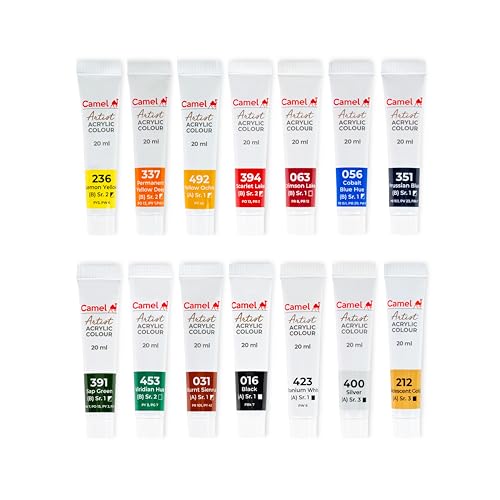 Image of Artist Acrylic Colours 14 Shades x 20ml