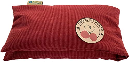 KOYA Naturals Neck Heating Pad Microwavable - Cherry Pit/Stone/Seed Pillow Heat Pack