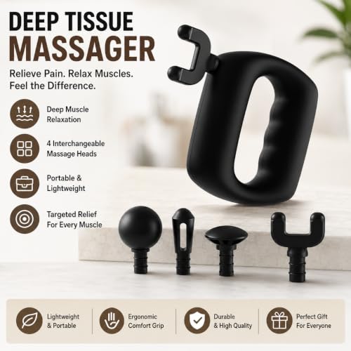 Image of SEAHELTON 2026 New Mini Wireless Massage Gun 2 in 1 Fascia Ring Body Deep Tissue Relax Fat Burning Machine Handheld Massage Gun