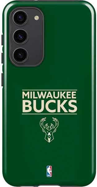 Skinit Pro Phone Case Compatible with Galaxy S23 Plus - Officially Licensed NBA Milwaukee Bucks Camo Digi Design