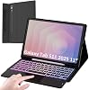 Funda con Teclado para Samsung Galaxy Tab S11 2025 11 Pulgadas con Panel Táctil Retroiluminado | Retroiluminación de 7 Colores, Panel Táctil Inteligente, Desmontable Magnético, Soporte para Lápiz, Cubierta Protectora de TPU, Para Estudiantes, Hogar y Viajes 2