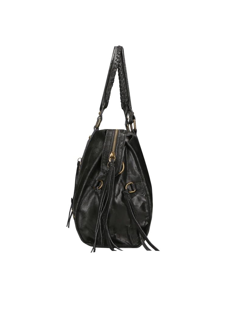Gave Lux Sac à Bandoulière Femme en Cuir Véritable, Fait Main en Italie - Grand Sac Élégant Pour Usage Quotidien - Design Italien Authentique GLX220609023FBG-PARENTS 41 x 28 x 13 cm