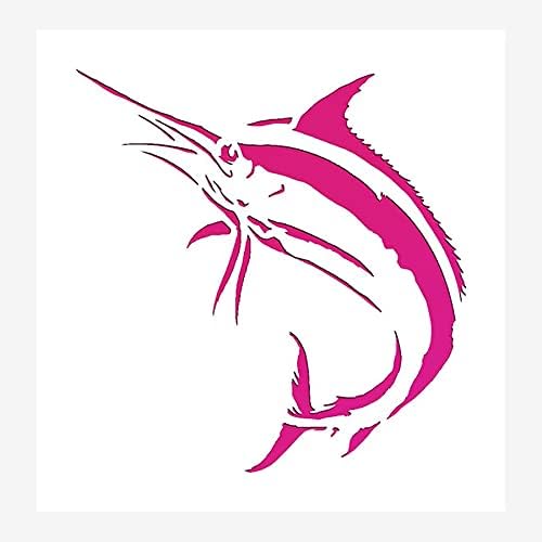 Marlin Stencil Reusable Sturdy Flexible Transparent 8 x 8.25 Inches 10mil Mylar Arts and Crafts Material Scrapbooking for Airbrush Painting Drawing