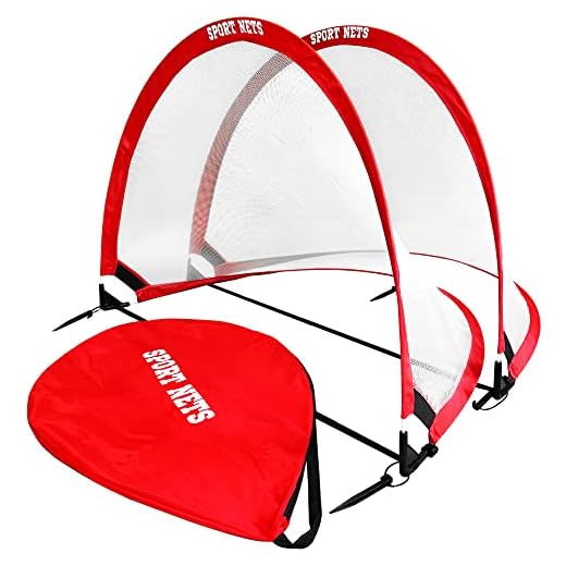 Portable Pop Up Soccer Goals, Set of 2 Soccer Nets with Carry Bag, Folding Indoor or Outdoor Goals (2.5 FT)