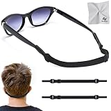 NETTEMPT Glasses Straps, Adjustable Eyewear Retainer (2 Pcs 13inch) - No Tail Sunglasses Strap For M