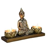 KalyZ@rts Buddha Statue Tea-Light Candle Holder, Diwali Candlestick Holder, Candle Lamp, Candle Stand