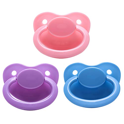 LittleForBig BigShield Generation-1 Pacifier 3 Paci Pack - Pink LightBlue Lightpurple