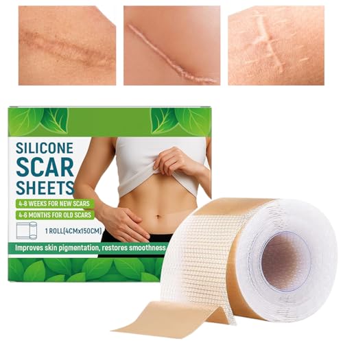 Cinta de Silicona para Cicatrices - Parches De Silicona Para Cicatrices,Parches Reutilizables de Gel para Cirugía Viaje Hogar Deporte Hombre Mujer