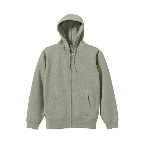 ユナイテッドアスレ 10.0オンス T/Cスウェット フルジップパーカ(裏起毛)アダルト XXLサイズ 562001X ヘザーグレー XXL
