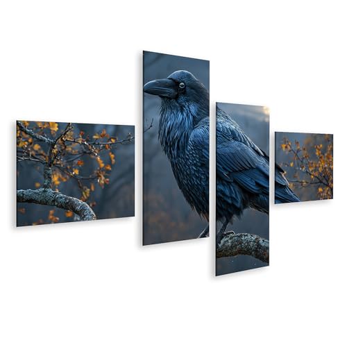Corbeau mystique image sur toile haut de gamme 4 pièces islandburner
