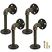 Beowanzk Lot de 4 Equerre Etagère,Equerre Charge Lourde Fixation Metal Etagere Murale,Support Etagere,Support de Cloison en Forme de L Vintage
