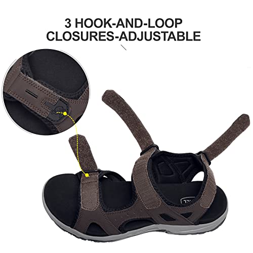 Camel Crown Hiking Sandals For Men Waterproof Sport Sandals Walking Comfortable Shoes Beach Water With Arch Support #TOP2