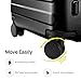 NINETYGO Carry On Luggage 22x14x9 Airline Approved, 20 Inch Luggage with Smooth Spinner Wheels, Lightweight, Hard Shell PC Suitcase Carry-On, Travel Luggage, TSA Approved (Black, Rhine Basic)