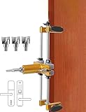 Wooden Door Lock Mortiser Kit - 5 Blades Mortising Jig Tool for Precision Lock Hole Opening, Durable Door Fitting Solution, Easy to Use for DIY Enthusiasts