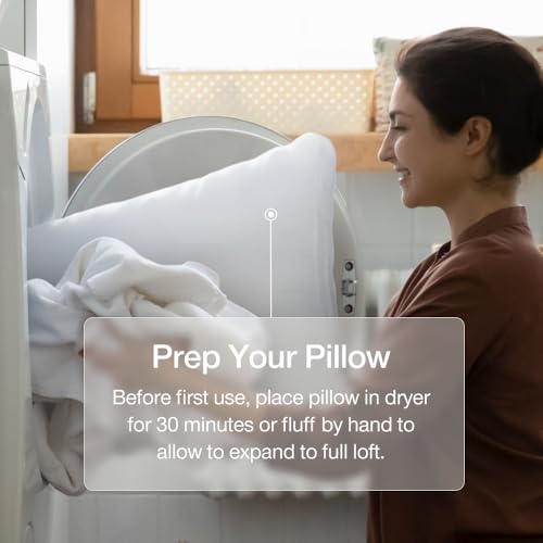 Image of Coop Home Goods Essence Cooling Crescent Down Alternative Pillow Set of 2, Queen Size Adjustable Cooling Pillow for Back & Side Sleepers, Cool-Touch Luxury Hotel Pillow, Oeko-TEX Certified