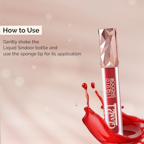 Image of Glam21 Liquid Sindoor | Quick-Drying & Smudge-Free Formula | Sweat-Resistant | Long-Lasting Wear | Smooth Sponge Tip Applicator for Precise Application | Combo Pack of 2 | Red and Maroon | 5gm each
