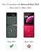 Cresee Case for Motorola Razr 2023 - PU Vegan Leather Back & Hard PC Bumper Phone Case for Moto Razr 2023 - Purple