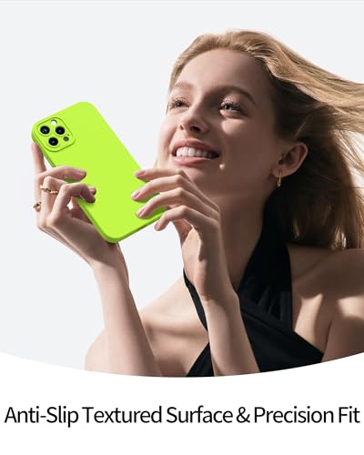 Kiresen Designed for iPhone 13 Pro Case - Upgraded Enhanced Camera Protection - Soft Microfiber Lining Inside - Silicone Shockproof Protective Phone Case 6.1" for Men Women Girls - Fluorescent Yellow - image 4