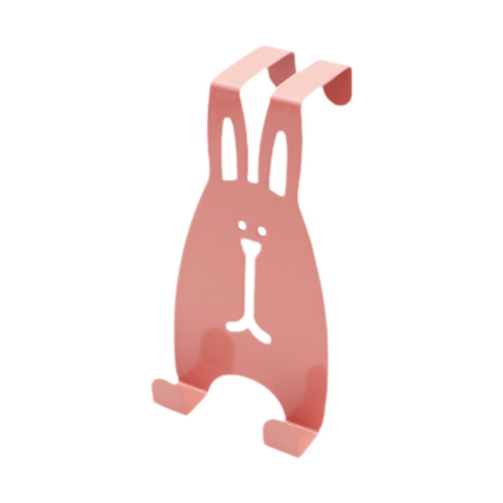 Bunny Over The Door Hooks Cute Home Storage Door Mount for Hanging Bags Keys Pink-image-44