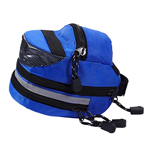 Yardwe Bike Saddle Bag Cycling Tail Pouch with Zip Closure Easy Attach Remove for Mountain Road and Commuter Bikes Reflective Stripe for Night Safety