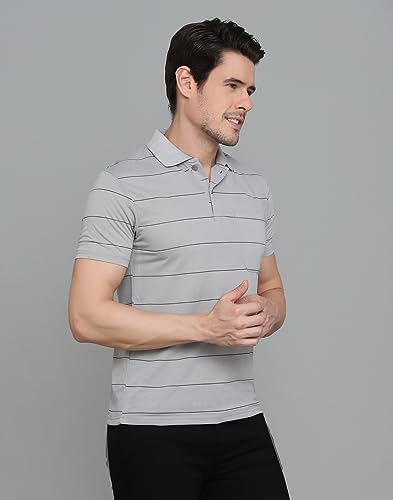Image of INKKR Striped Polo Neck T-Shirt Dora Combo