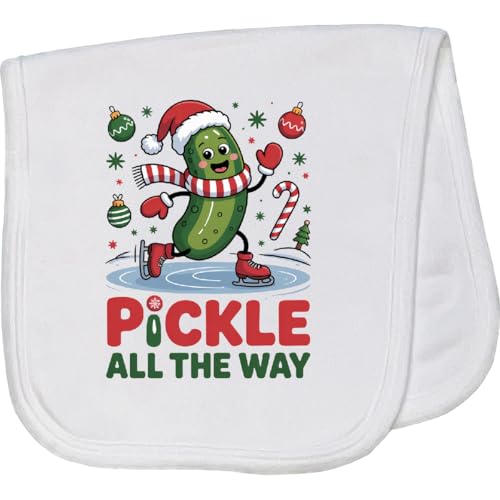 inktastic Pickle All The Way Baby Burp Cloth White 471d3
