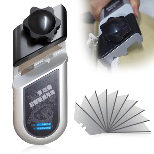 Raboteuse à chanfreiner en alliage d'aluminium à 45 degrés, rabot à main pour bois – Plan chanfreiné pour le travail du bois, le gypse, et plus encore – Chanfrein en V pour plaques de plâtre avec 10