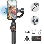 hohem iSteady M7 Gimbal Stabiliser for Smartphone w/AI Tracker, Removable Controller, 500g Payload Gimbal Stabiliser for iPhone Android, 1.4 Inch Touchscreen & Built-in Extension Rod