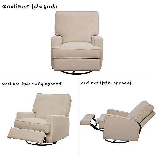 Baby Relax Rylan Swivel Modern Glider Recliner Chair,Beige #TOP4
