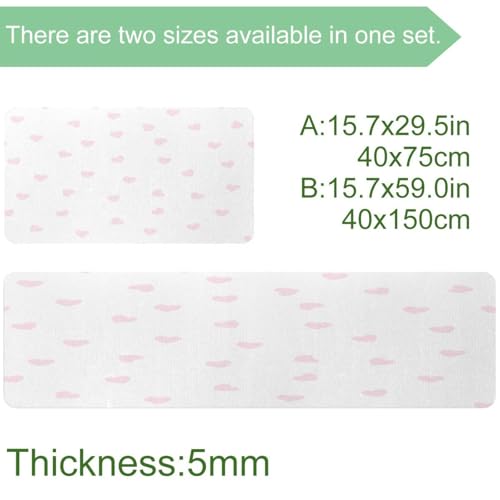 Alfombrillas de cocina lavables para suelos limpios pack de 2 tapetes 4