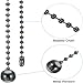 2 Pcs 3.3ft 1M Ceiling Fan Light Beaded Pull Chain with Ball Pendant Black