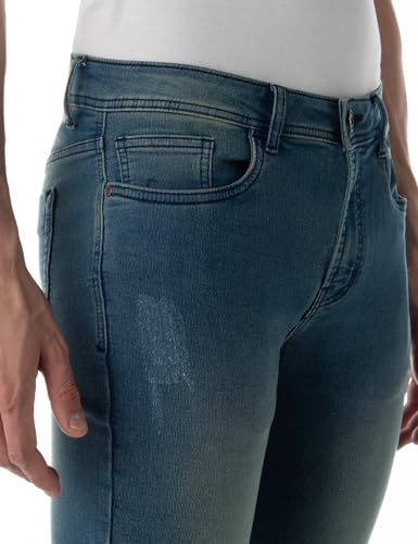 Image of INKD Men's Regular Fit Jeans - Mid-Rise | Cotton Blend | Classic Styling | Contrast Stitch | Stretchable Fabric | Classic 5 Pocket Styling (Available in Plus Sizes)