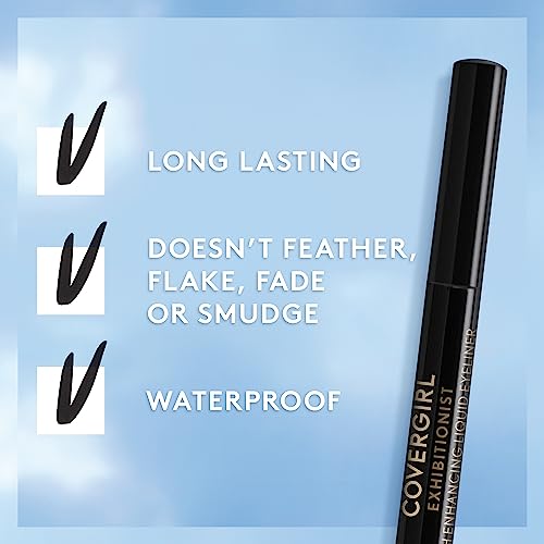 Covergirl Exhibitionist Lash Enhancing Liquid Eyeliner, Matte Black #TOP6