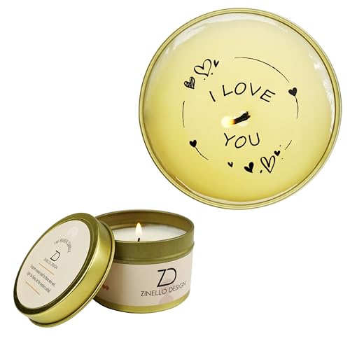 ZINELLO DESIGN - Vela perfumada 'I love you' de cera de soja -...