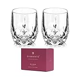DIAMANTE Zenith Trinkgläser, kurzes Glas, bleifrei, 2 Stück
