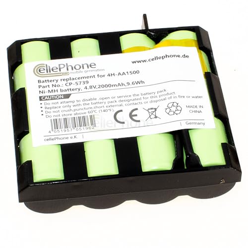 cellePhone Batterie Ni-MH Compatible avec Compex Edge US (Remplacement pour 4H-AA1500 / 941210) - 2000mAh / 4,8V