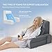 Kayfia Reading Pillow, 10 in 1 Back Pillow for Bed Sitting up with Detachable Arms Rest, Back Rest with Gel Memory Foam, Reading/Gaming/Working in Bed or Couch 19