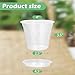 YOPIKUU Orchid Pot, 8 Pack 4 Inch Orchid Pots with Holes and Saucers,Clear Plastic Flower Plant Pot for Indoor Outdoor Plants,Slotted Orchids Planter(4Inch)