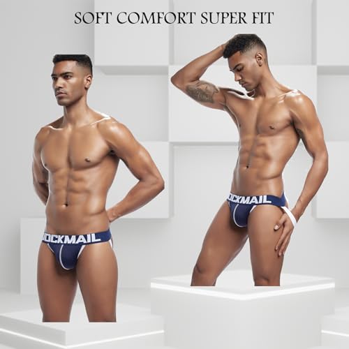 JOCKMAIL 2PCS/Pack Jock strap for Men Sexy Mens Comfort Jockstrap Underwear for Sports Daily Wear and Special Occasions3