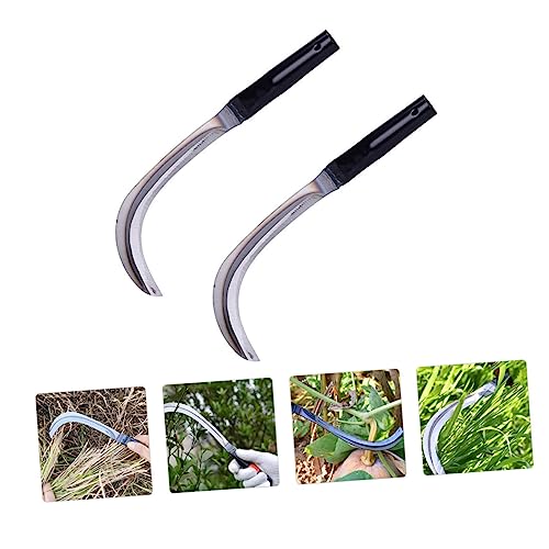 YARNOW 2 piezas hoz de acero para jardinería miniatura 2