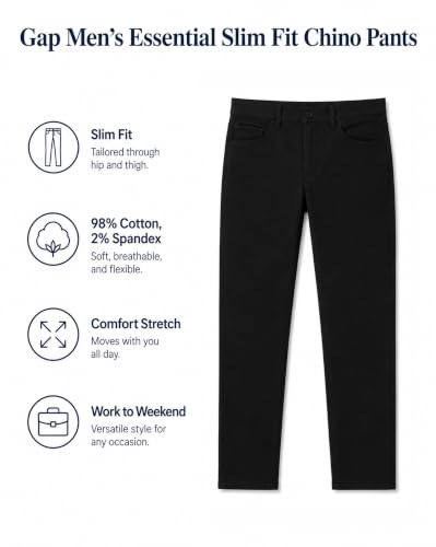 Image of Gap Men's Essential Slim Fit Chino Pants