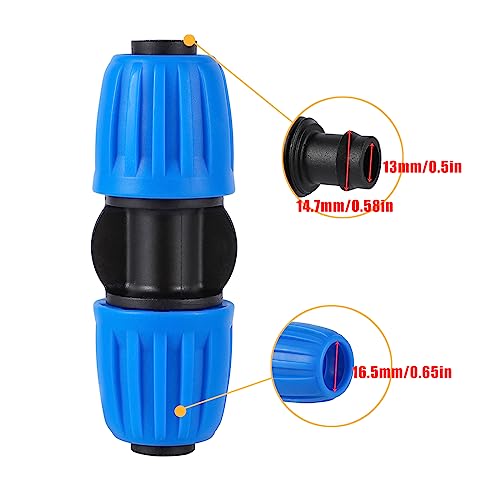 16mm Drip Irrigation Connection Lock Hook Head (Outer Diameter 0620 inch Inner Diameter 0520 inch) (10pcs Blue) - Image 3