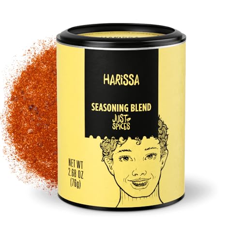 Just Spices Harissa Seasoning Blend, 2.68 OZ | Turn up the heat with this delicious chili pepper blend.