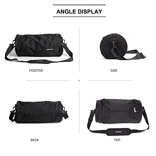 Small Sports Gym Bag Workout Lightweight Duffel Bags for Men and Women Black X-Small