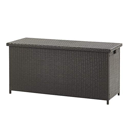 Beliani Praktische Auflagenbox Rattan 290 L 126 x 46 cm braun Modena – Bild 5